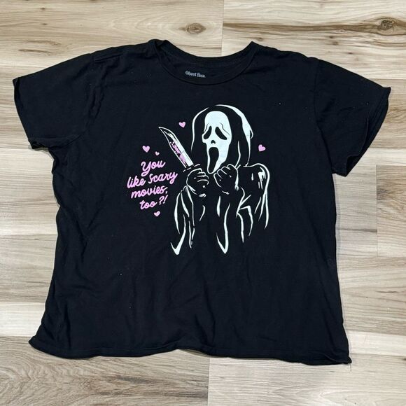 Ghostface Black Short Sleeve Graphic Tee Shirt Women’s Large - Picture 1 of 2